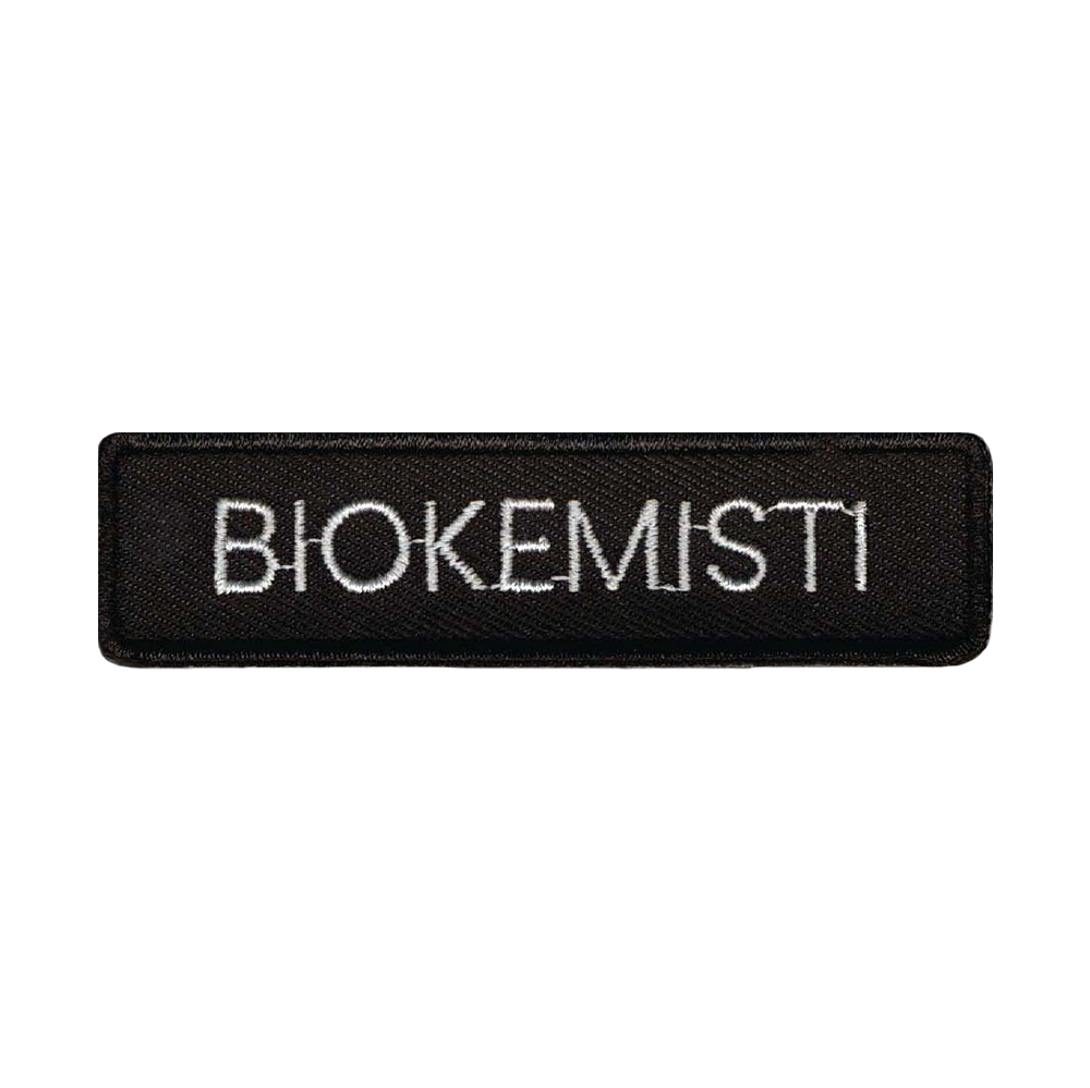 Brodeerattu merkki, biokemisti.