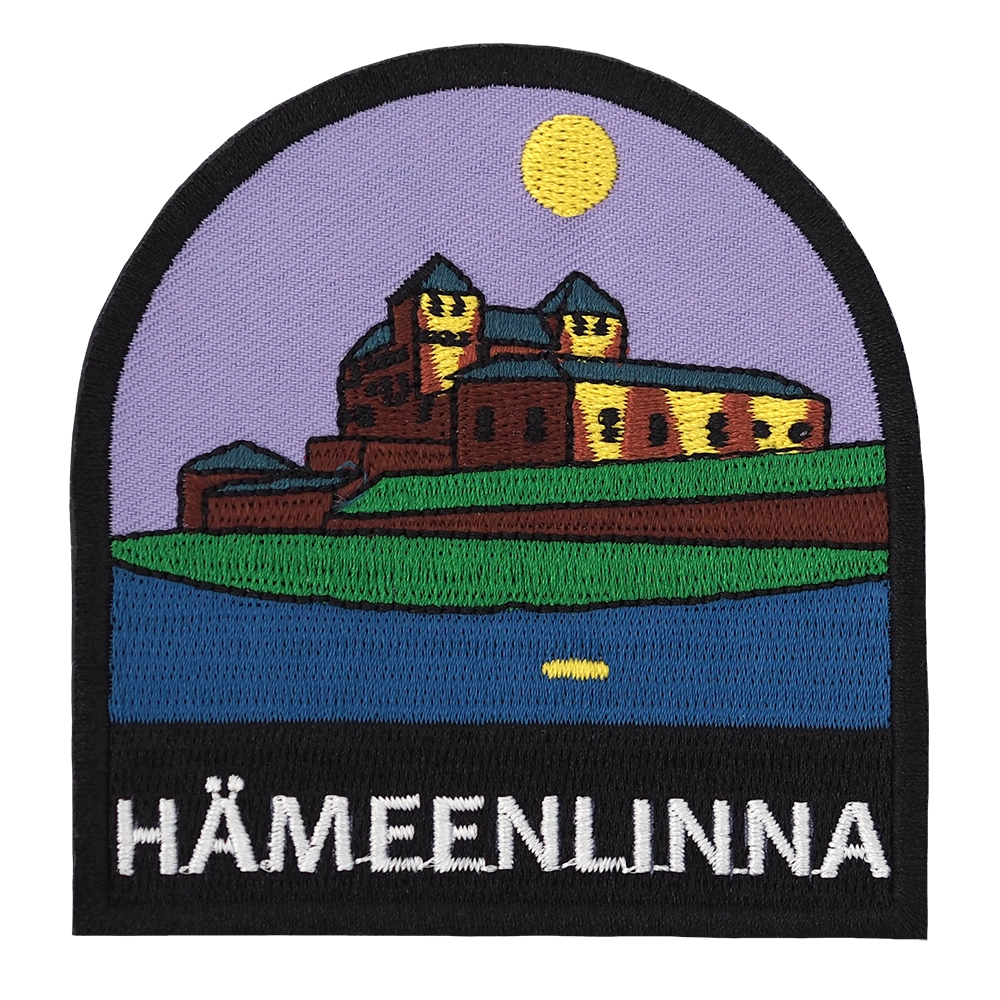 Brodeerattu haalarimerkki, Hämeenlinna.