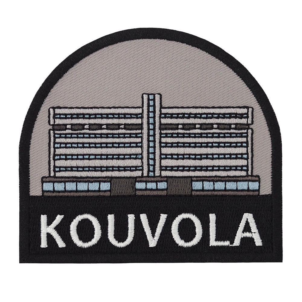 Brodeerattu haalarimerkki, Kouvola.