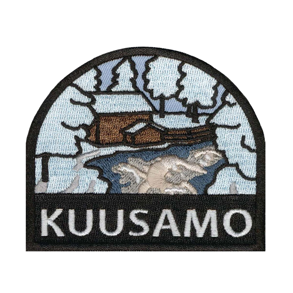 Brodeerattu kangasmerkki, Kuusamo.