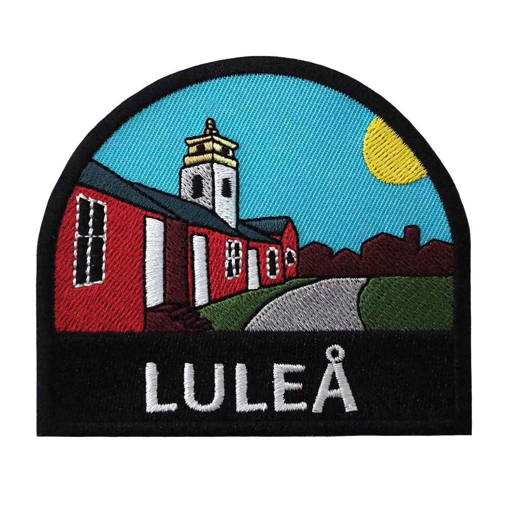 Brodeerattu haalarimerkki, Luleå.