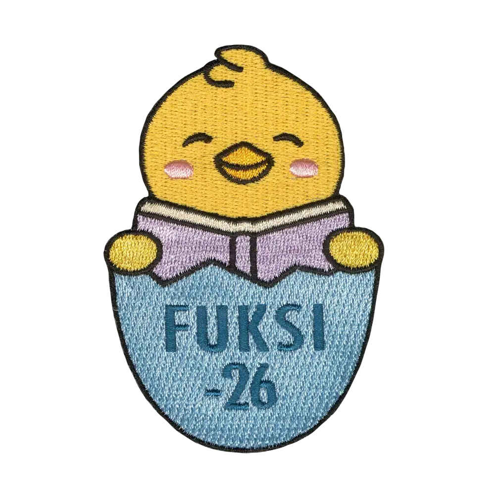 Brodeerattu kangasmerkki, tipu, fuksi26.