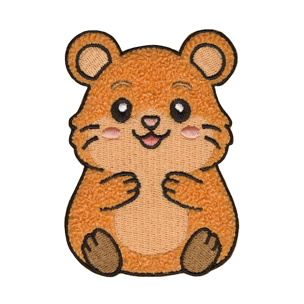 Brodeerattu pörrömerkki, hamsteri.