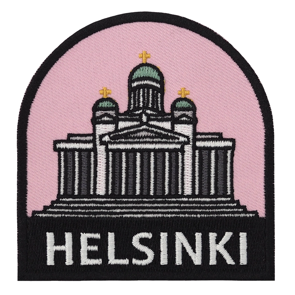Brodeerattu haalarimerkki, Helsinki.