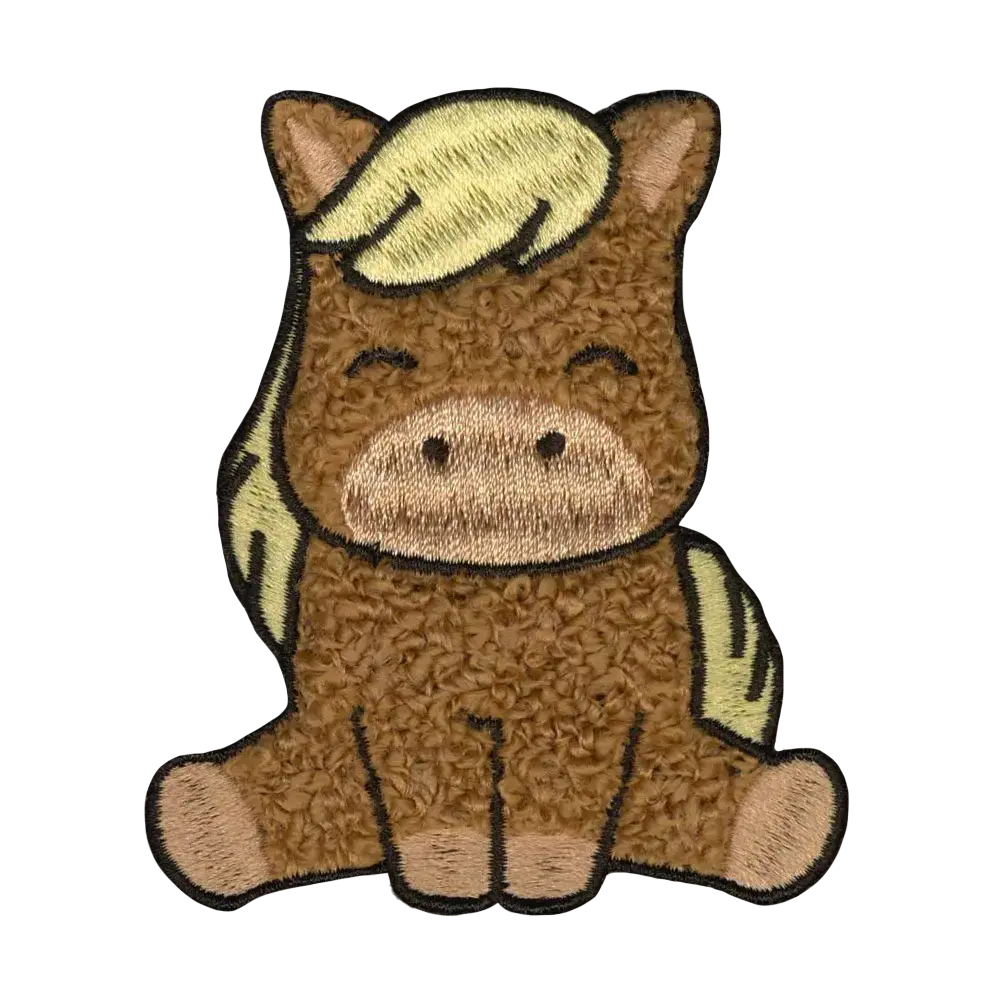 Brodeerattu pörrömerkki, hevonen.