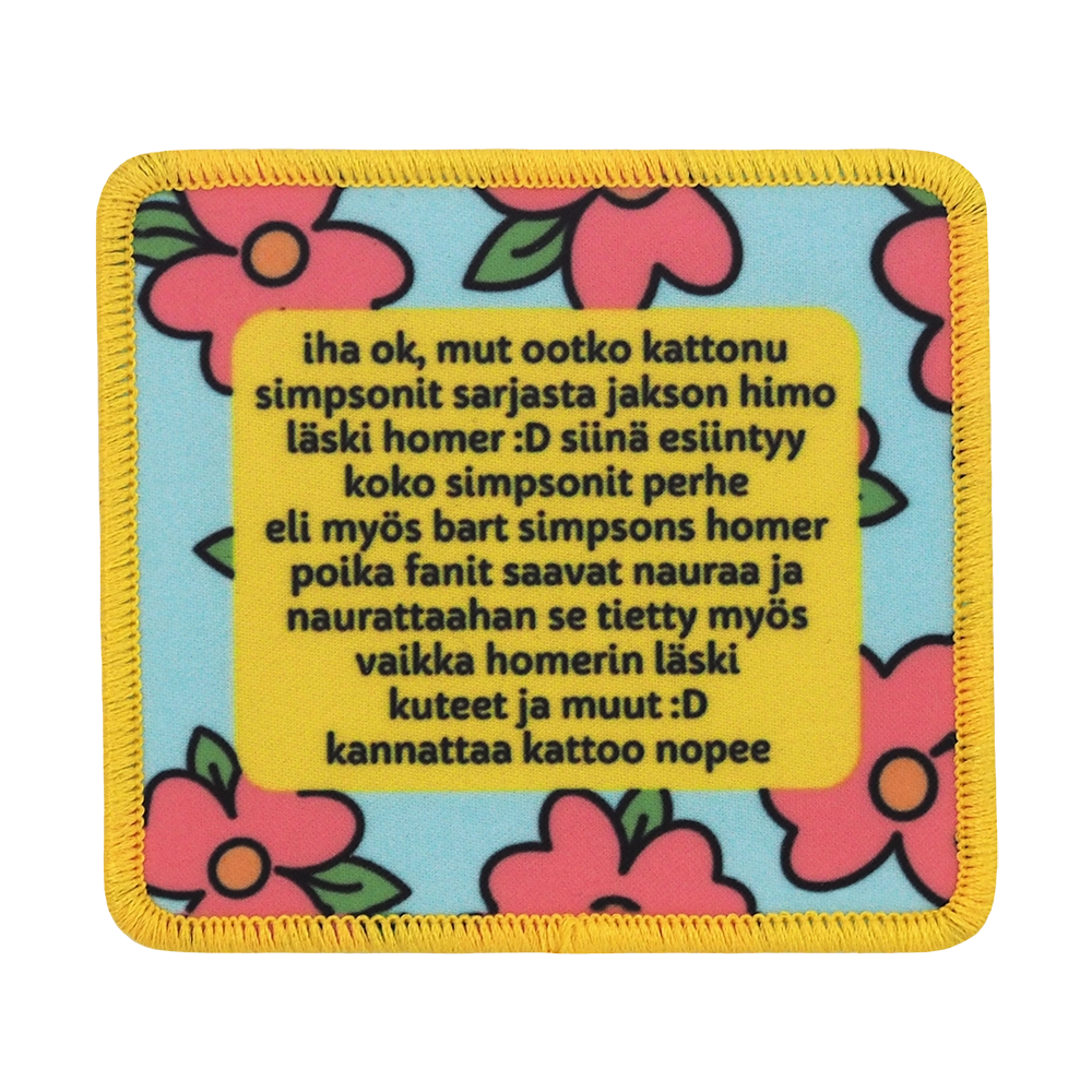 Painettu haalarimerkki, Simpsonit, Homer.