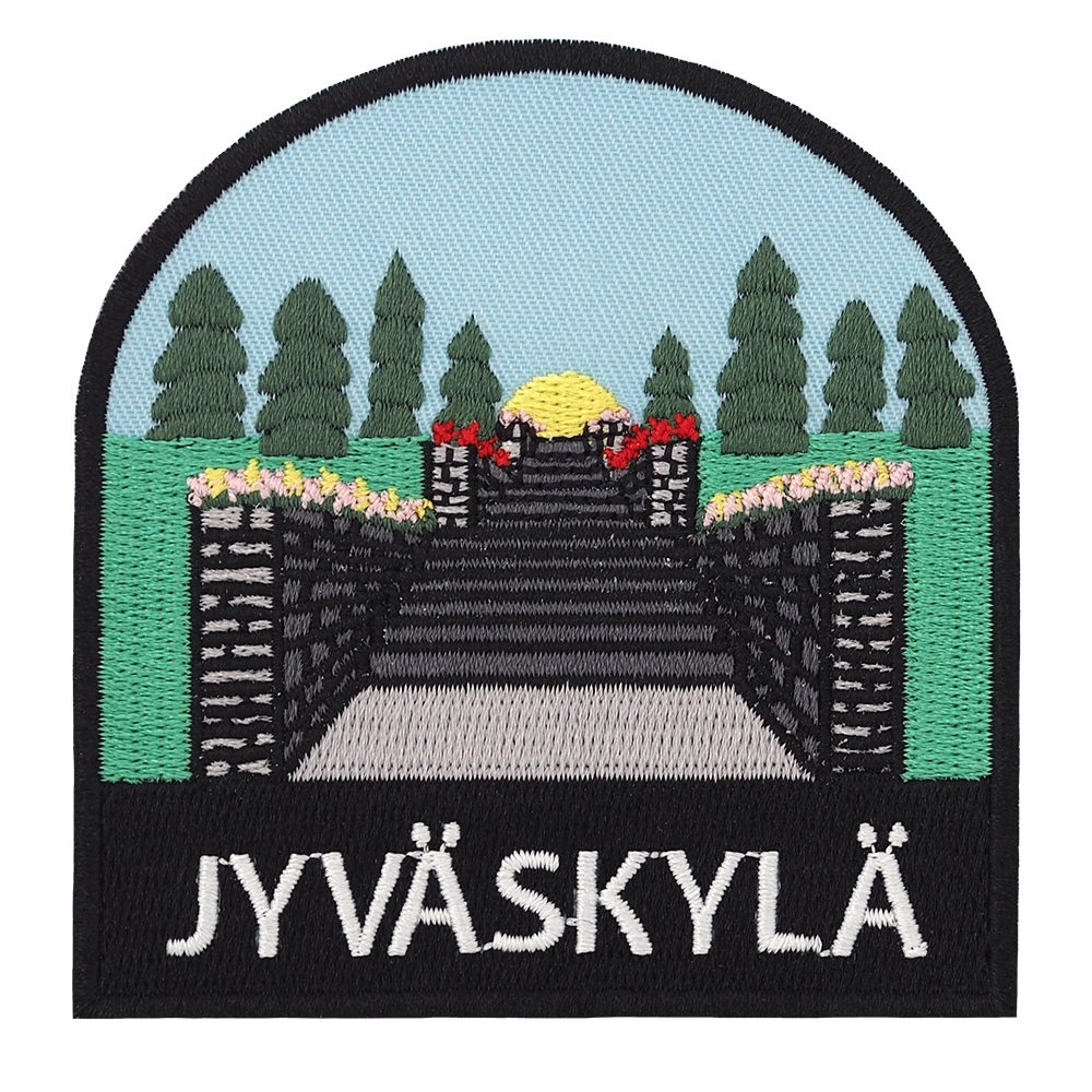 Brodeerattu haalarimerkki, Jyväskylä.